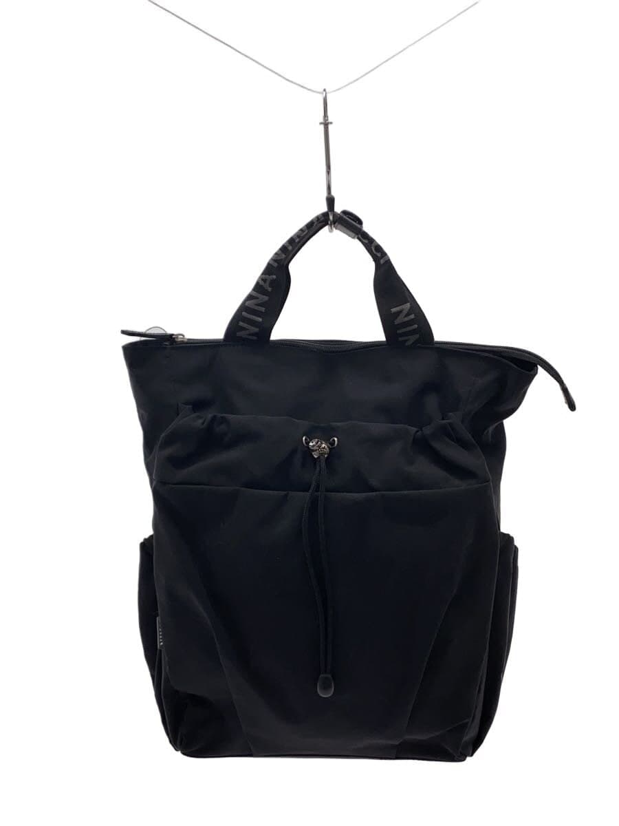 NINA RICCI Backpack Polyester BLK Solid