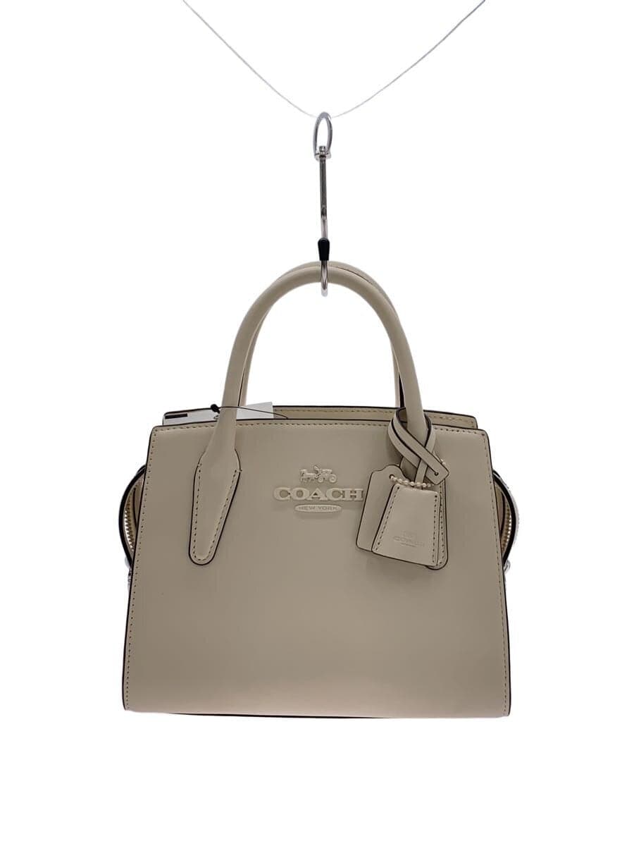 COACH Handbag Leather WHT Solid CP081