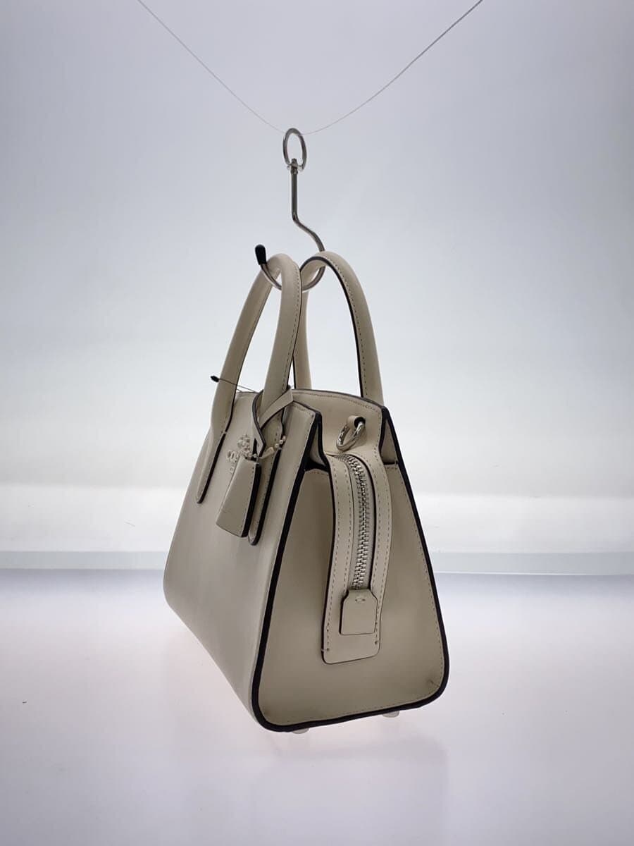COACH Handbag Leather WHT Solid CP081 2