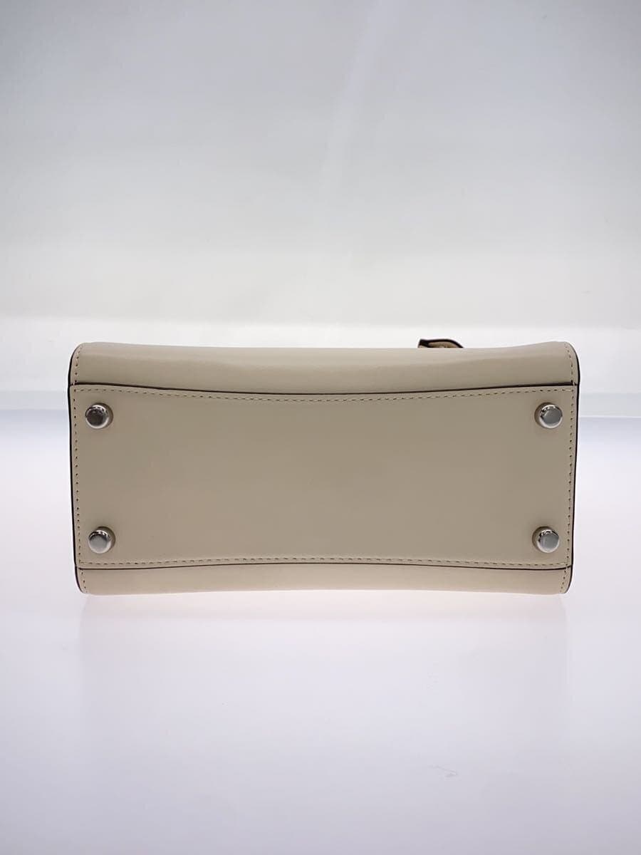 COACH Handbag Leather WHT Solid CP081 4