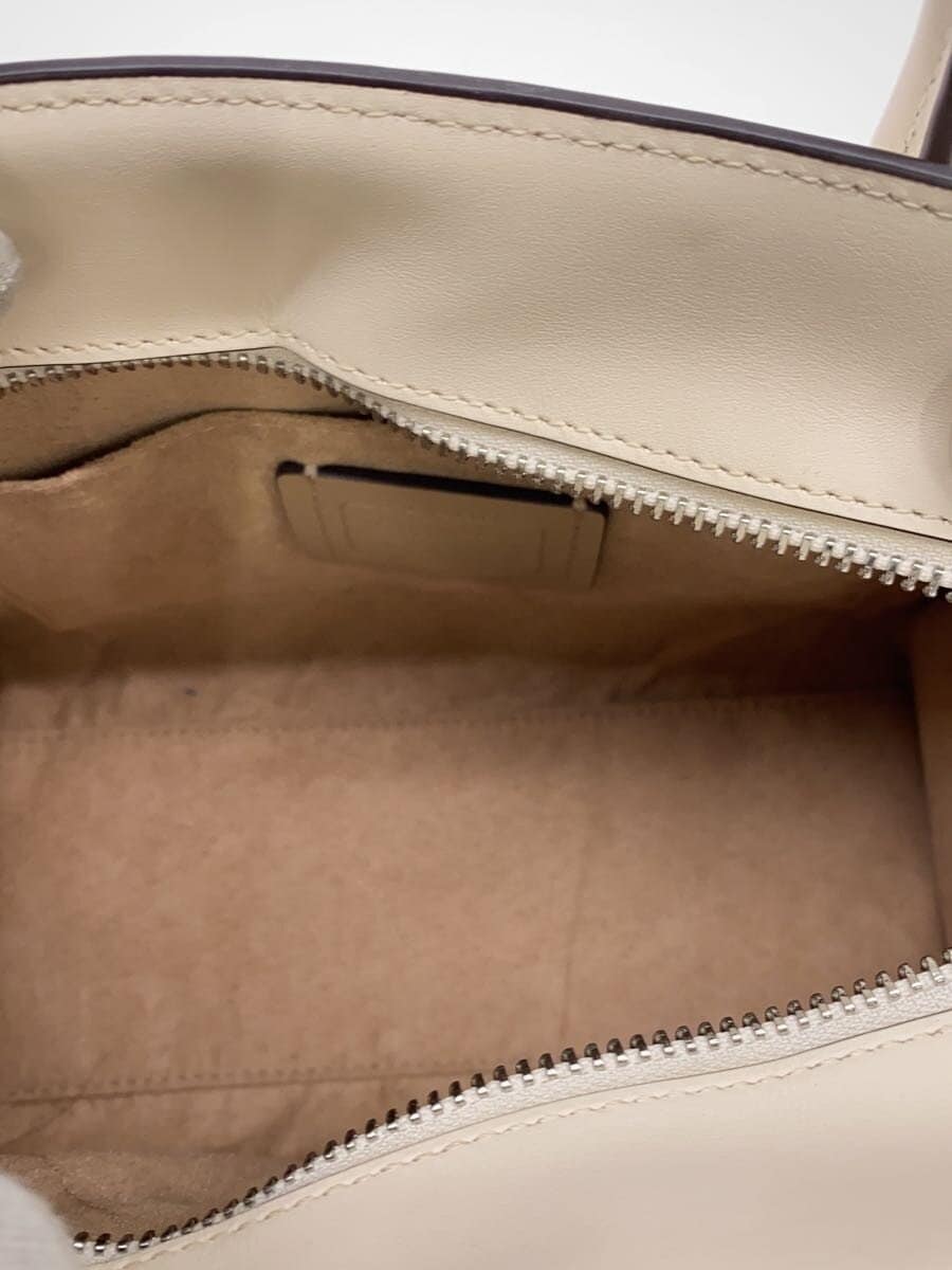 COACH Handbag Leather WHT Solid CP081 6