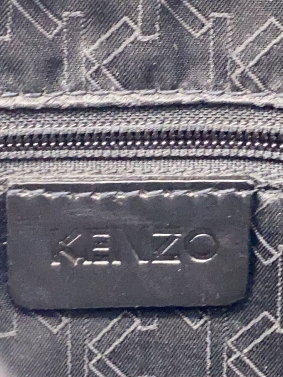 KENZO Shoulder Bag Leather BLK 5