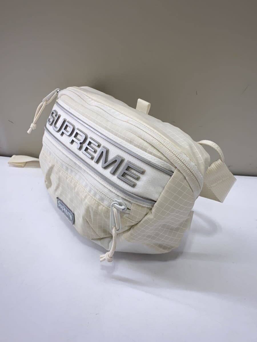 Supreme Waist Bag Nylon WHT Plain 2