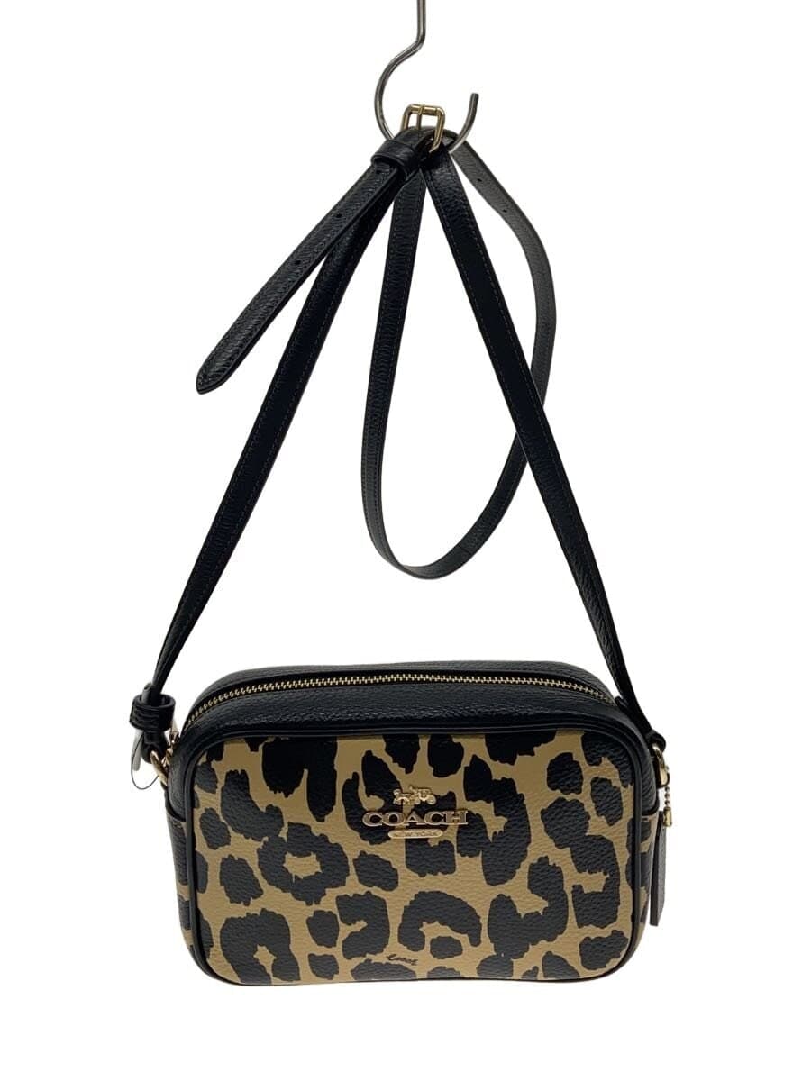 COACH shoulder bag leather multicolor animal E2577