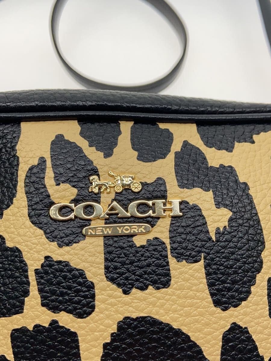 COACH shoulder bag leather multicolor animal E2577 5