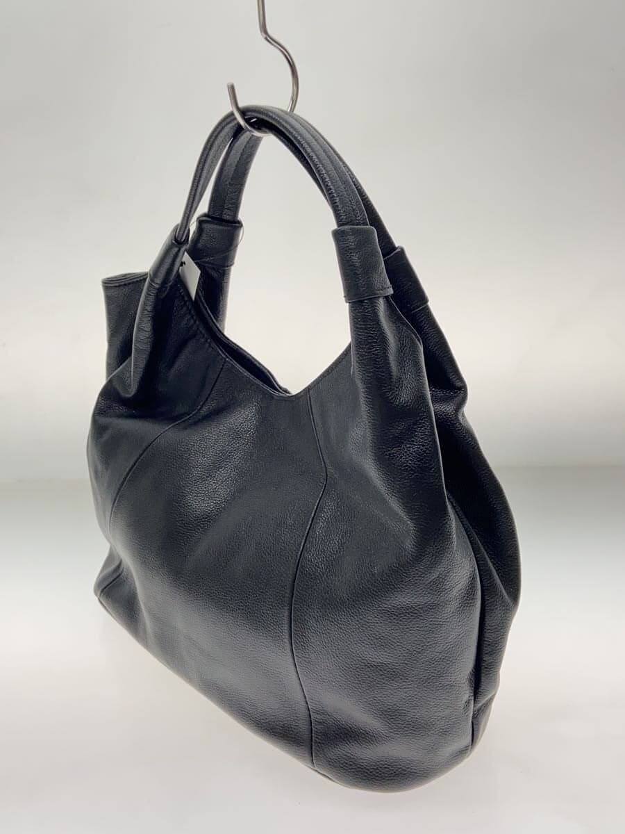 Yoshinoya GINZA Handbag Leather BLK 2