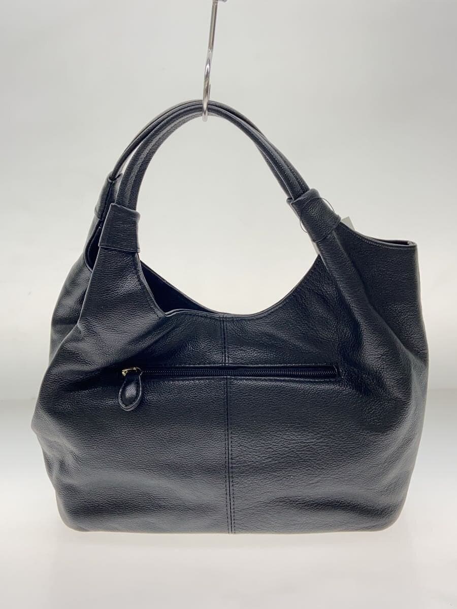 Yoshinoya GINZA Handbag Leather BLK 3