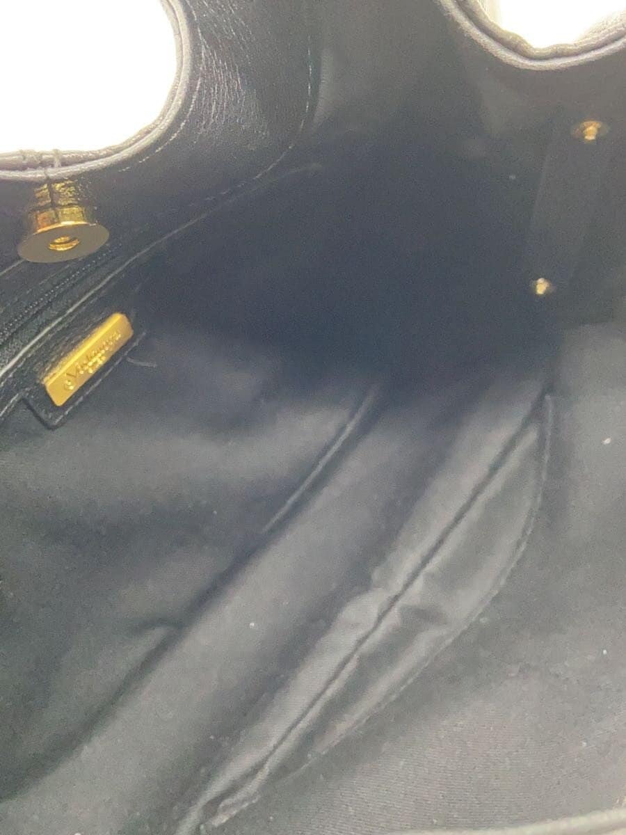 Yoshinoya GINZA Handbag Leather BLK 6