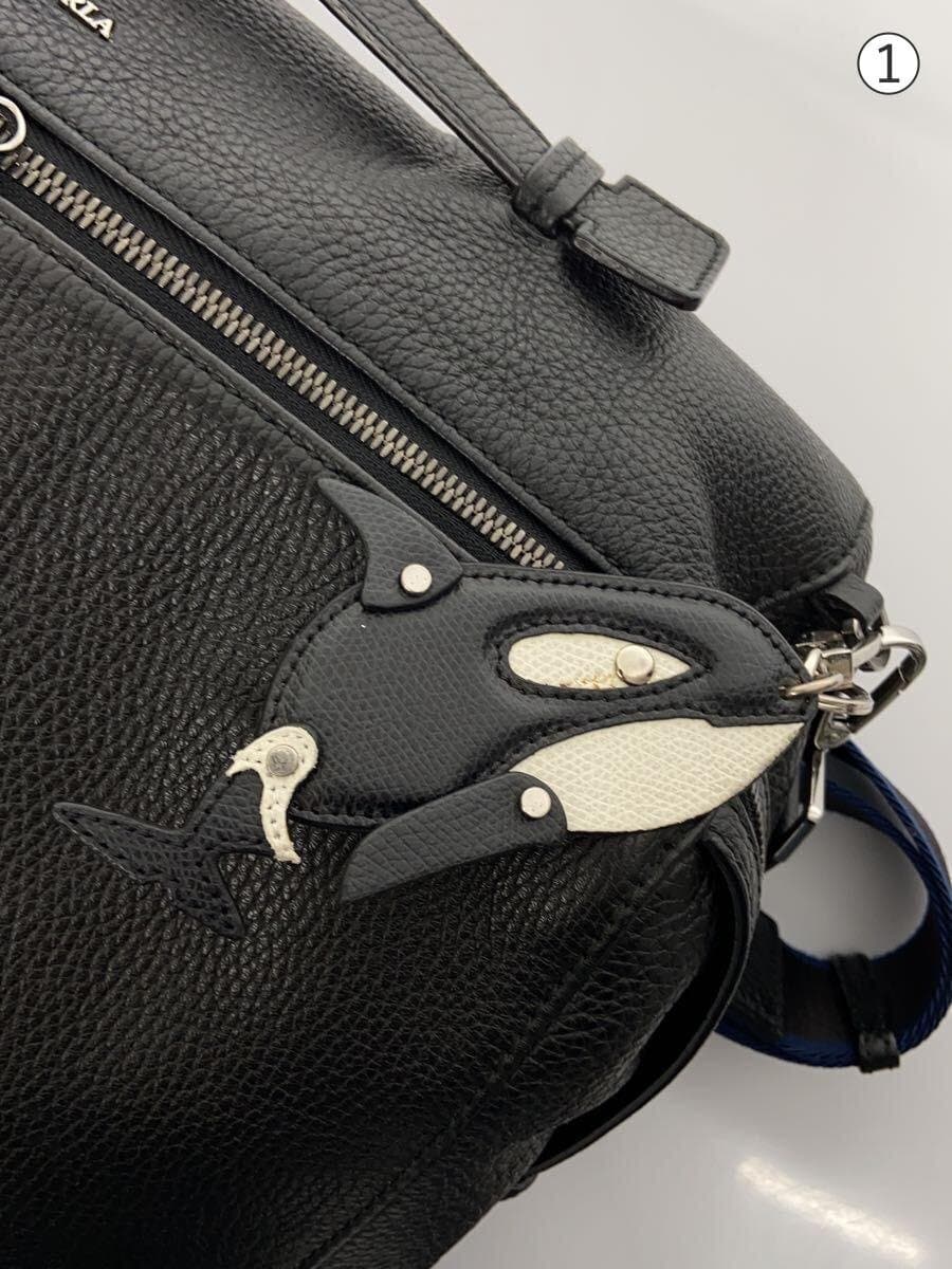 FURLA Shoulder Bag Leather Black 7