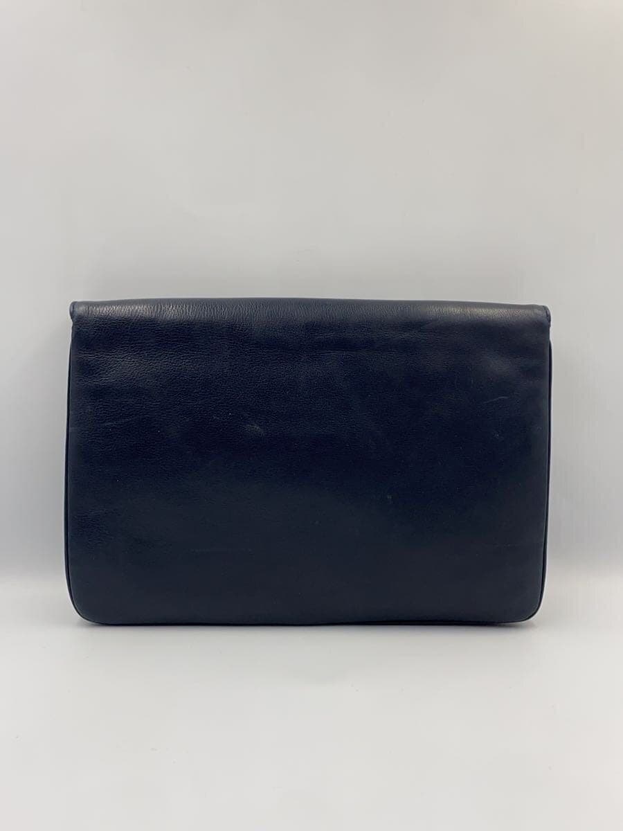 GUCCI clutch bag leather navy 3