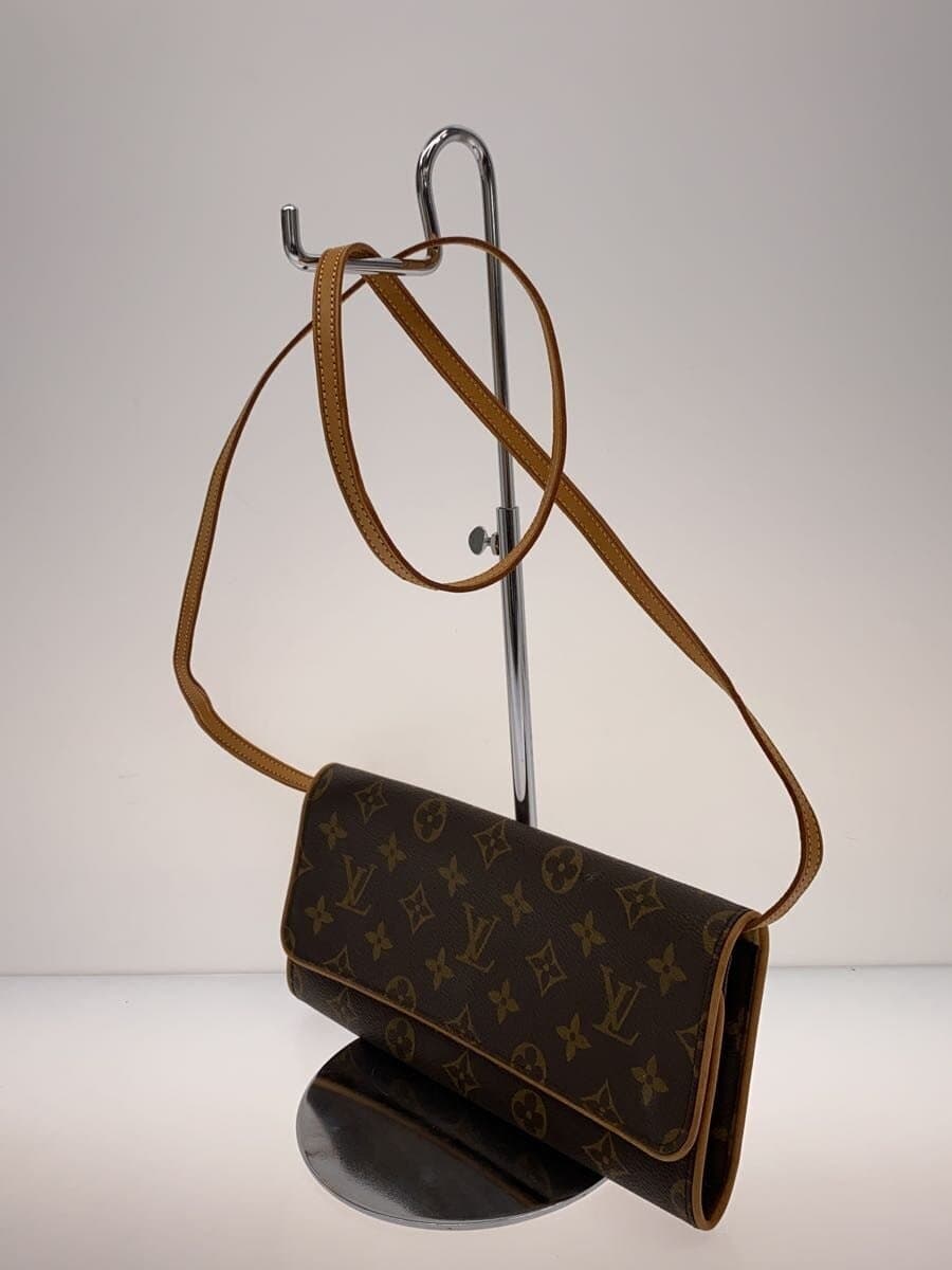 LOUIS VUITTON Pochette Twin GM_Monogram Canvas PVC BRW M51852 2