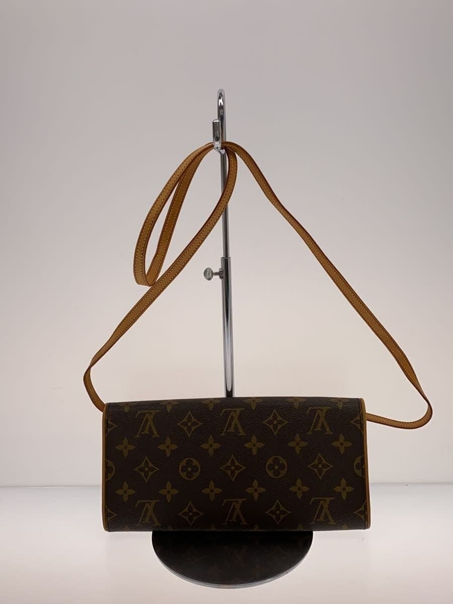 LOUIS VUITTON Pochette Twin GM_Monogram Canvas PVC BRW M51852 3