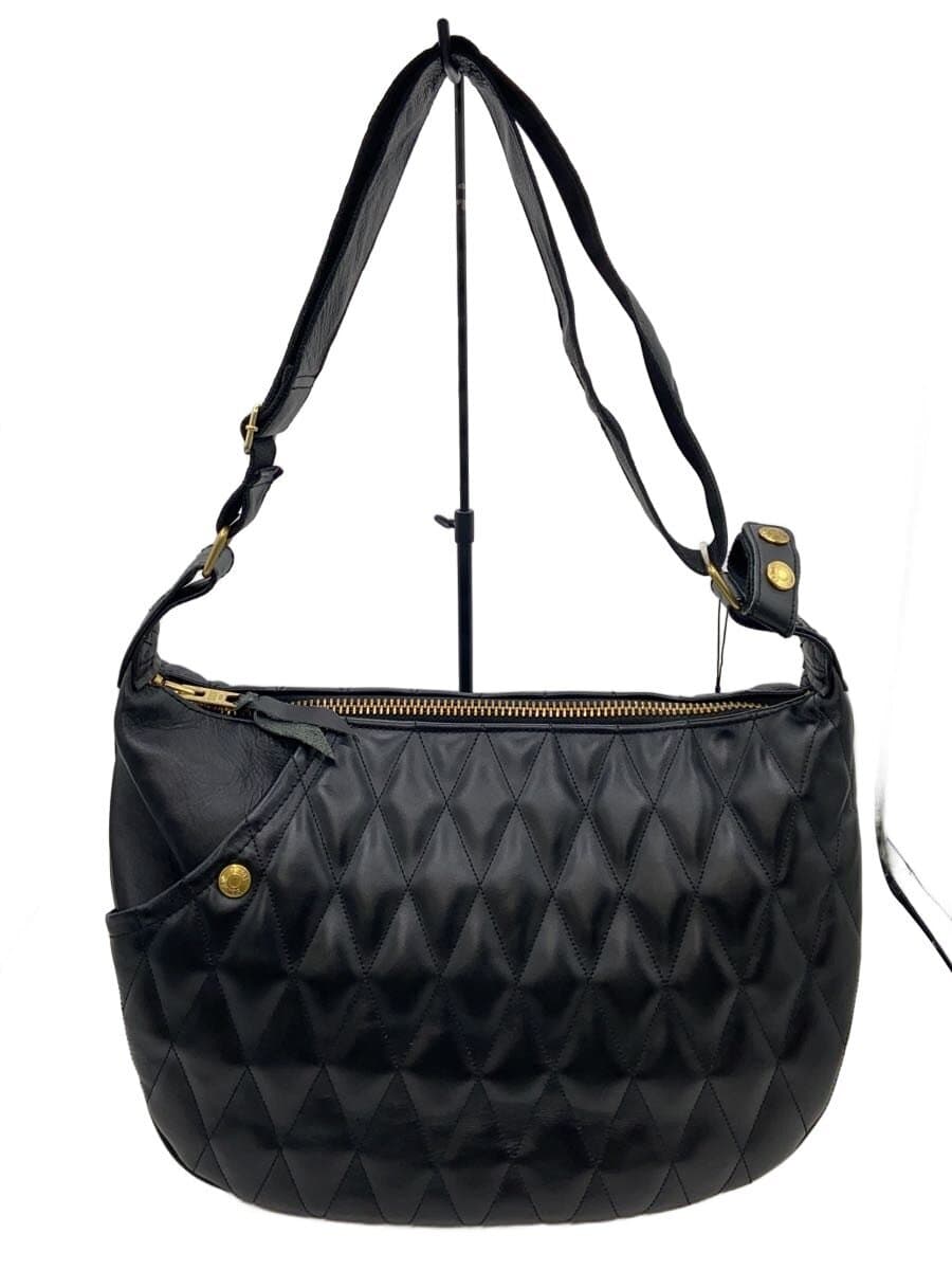 Schott Shoulder Bag Leather BLK Solid 3109022