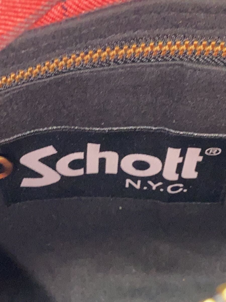 Schott Shoulder Bag Leather BLK Solid 3109022 5