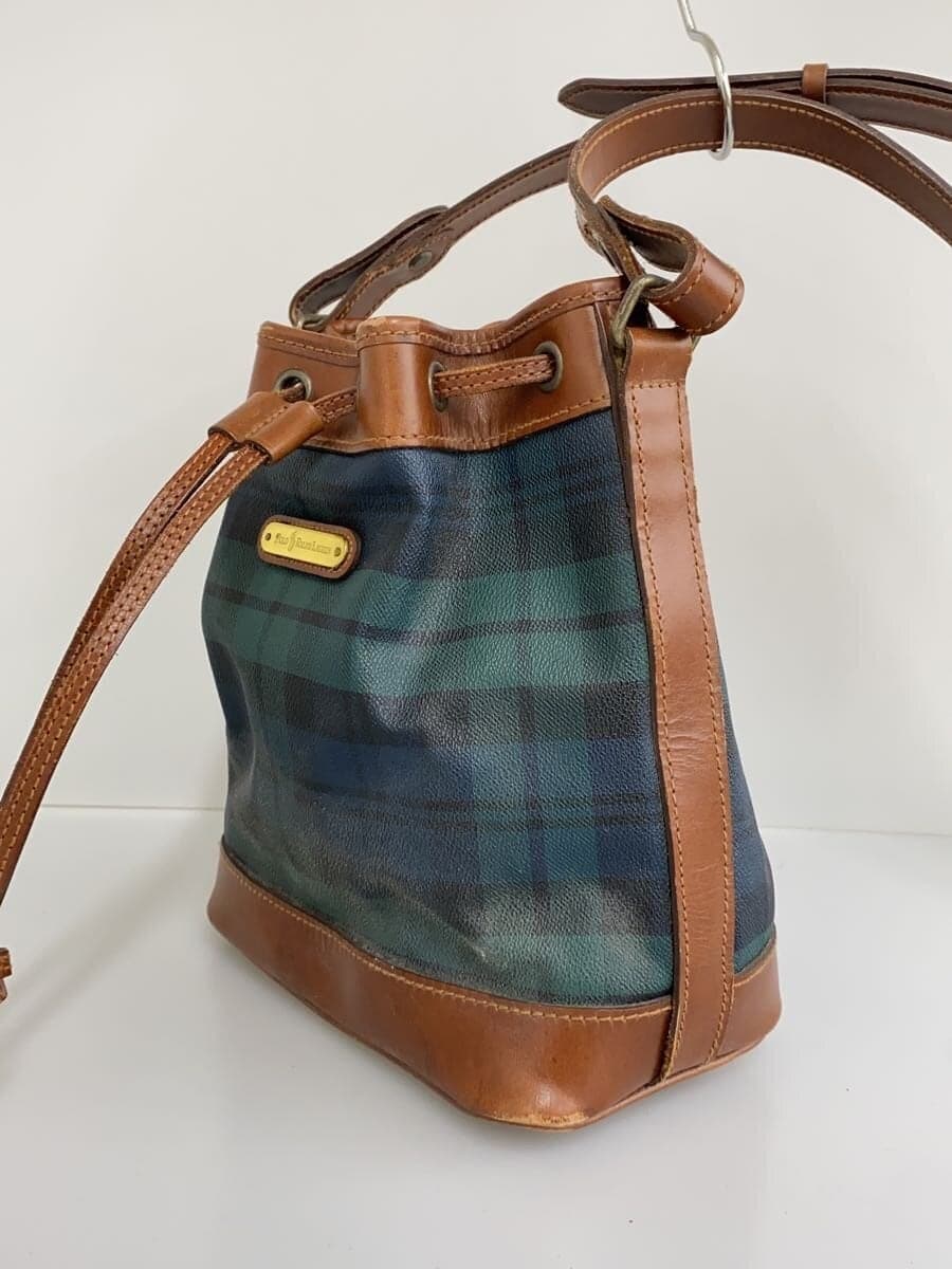 POLO RALPH LAUREN Shoulder Bag Leather GRN 2