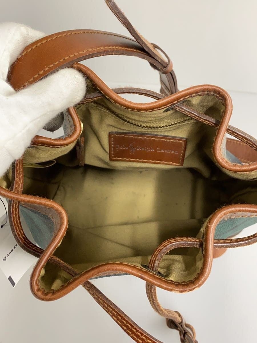 POLO RALPH LAUREN Shoulder Bag Leather GRN 6