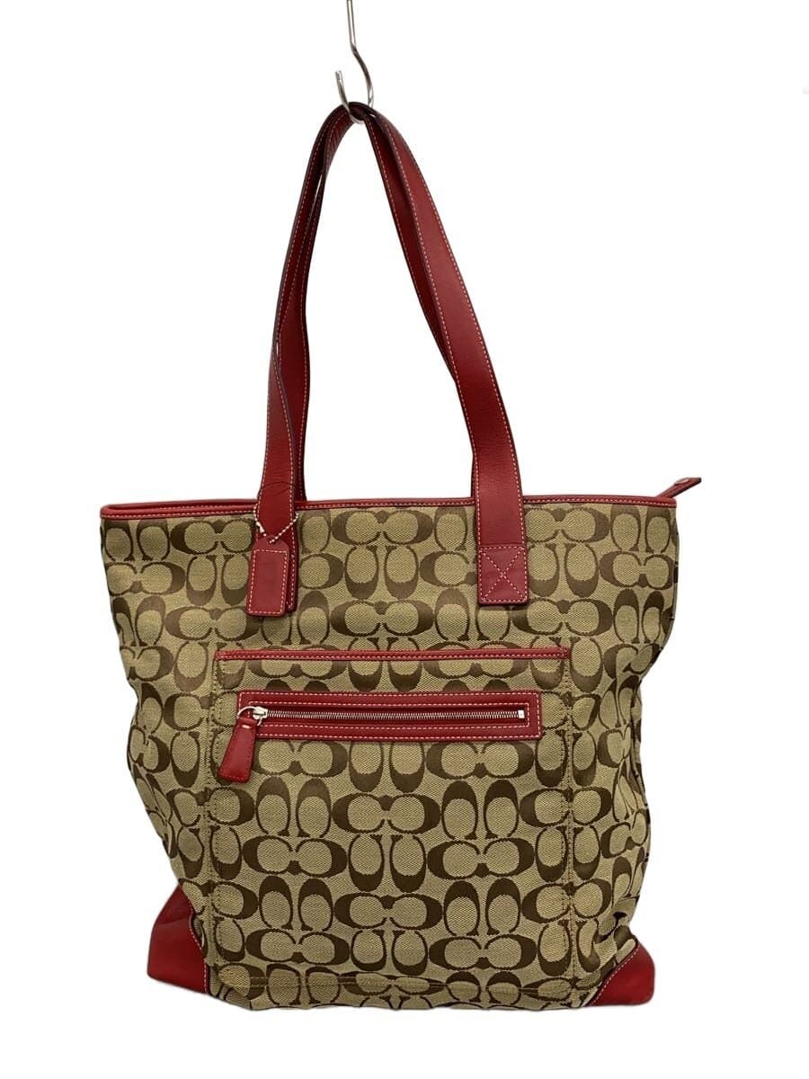 COACH Tote Bag Canvas BRW All Over Pattern 6071