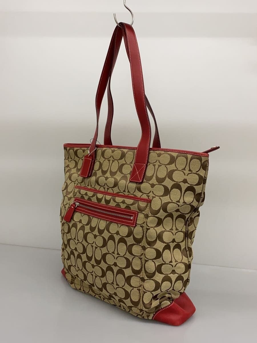 COACH Tote Bag Canvas BRW All Over Pattern 6071 2