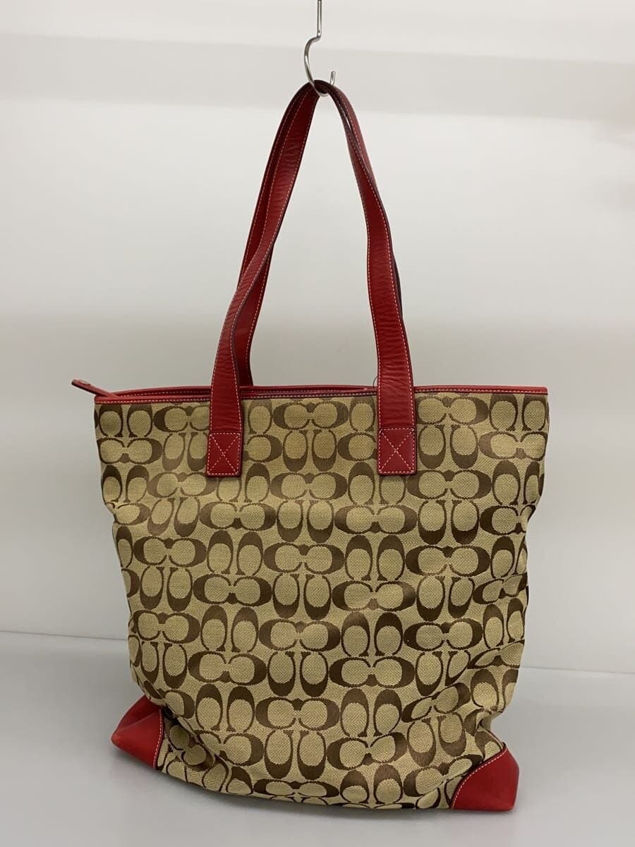 COACH Tote Bag Canvas BRW All Over Pattern 6071 3
