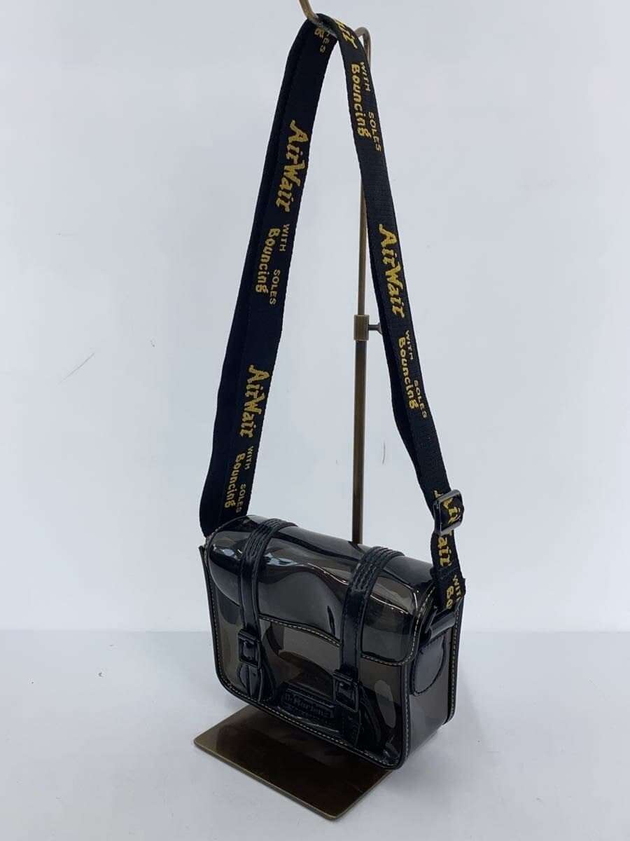 Dr. Martens 7-inch Clear PU Satchel Bag Shoulder Bag Patent BLK AC917014 2