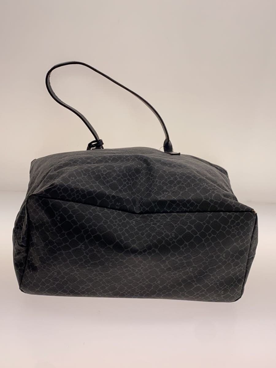 NINA RICCI Tote Bag Leather BLK All Over Pattern 4