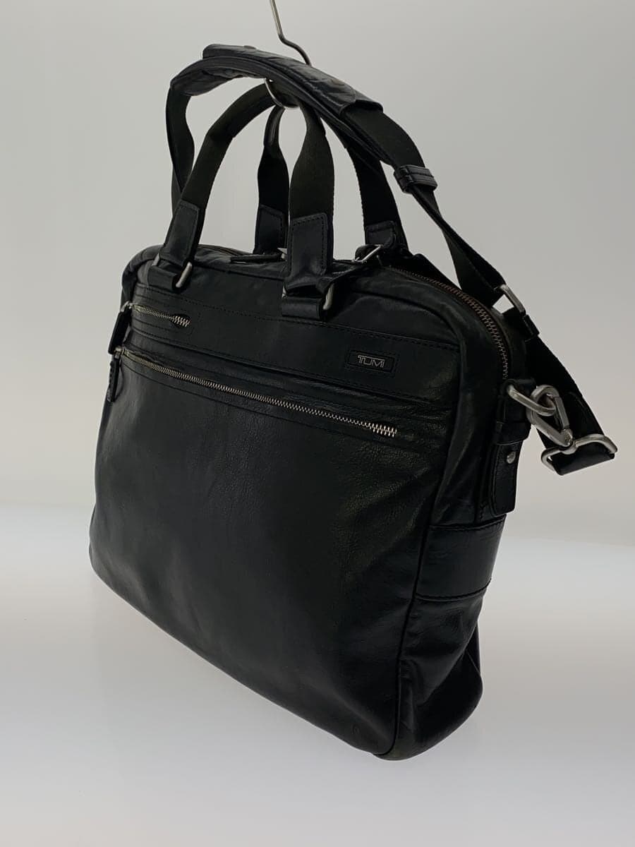 TUMI Briefcase Leather BLK 2