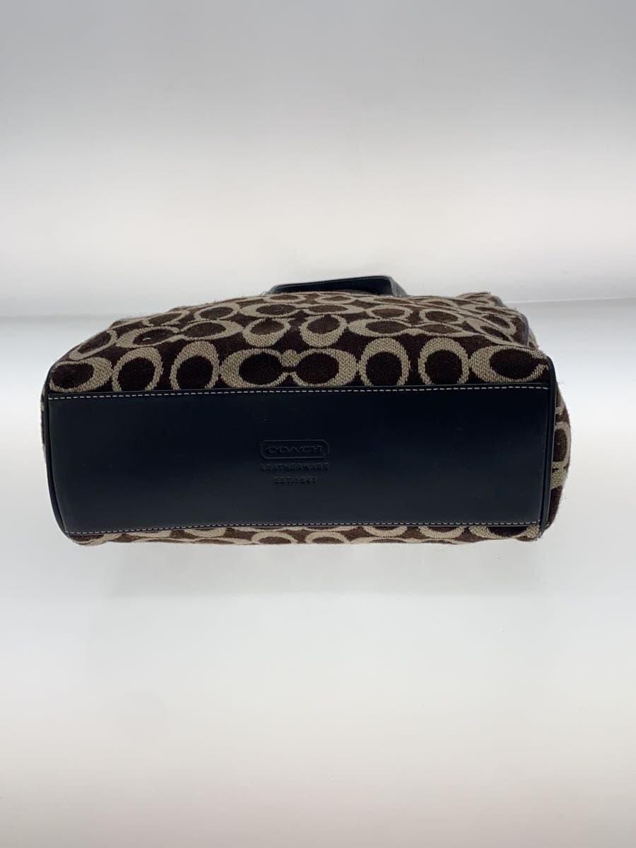 COACH Tote Bag_Signature Wool BRW All Over Pattern 4