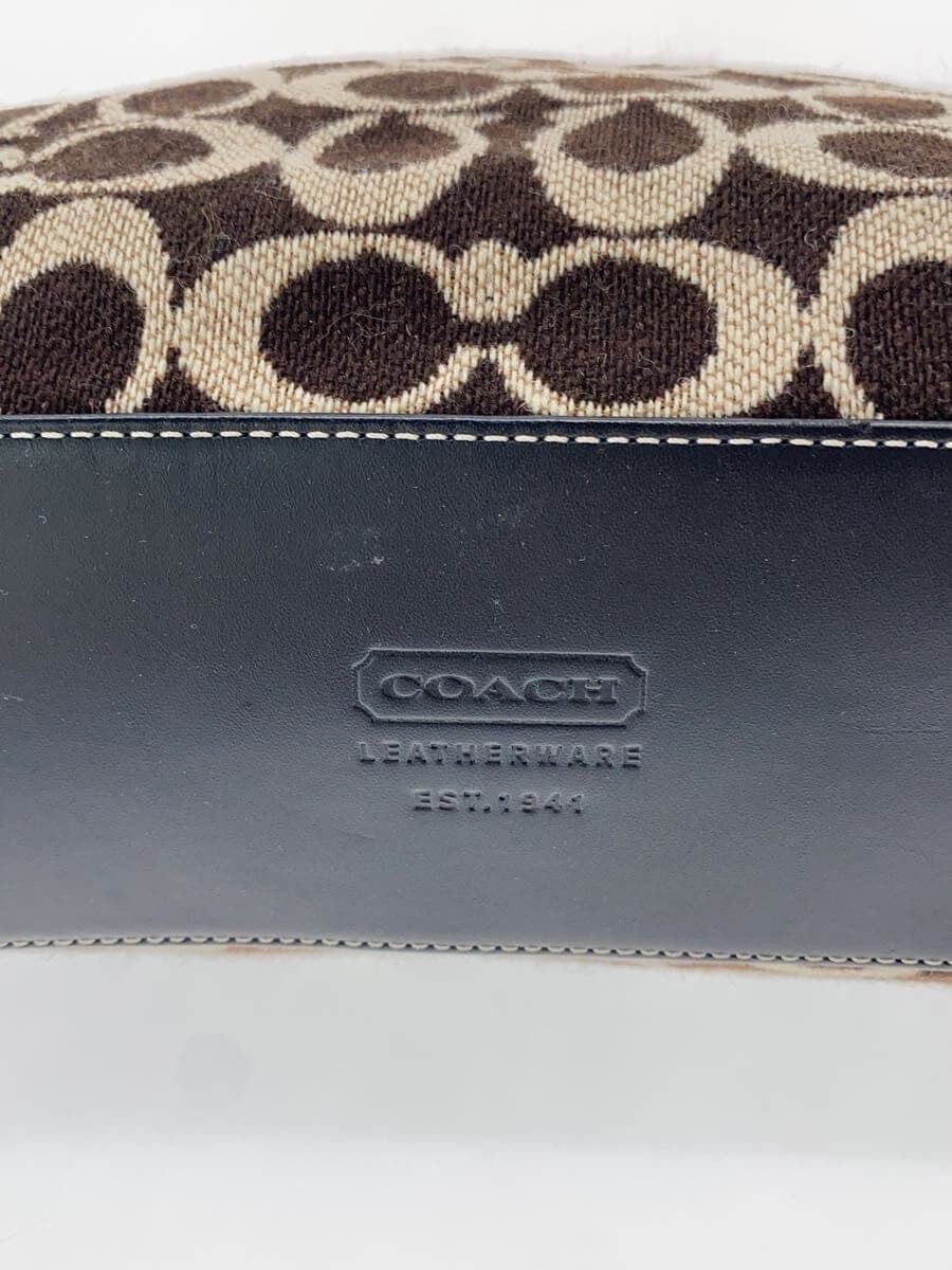 COACH Tote Bag_Signature Wool BRW All Over Pattern 5