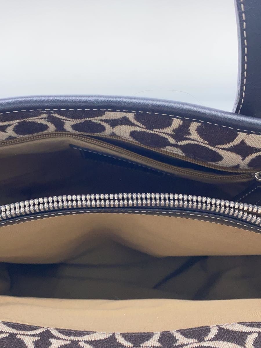 COACH Tote Bag_Signature Wool BRW All Over Pattern 6