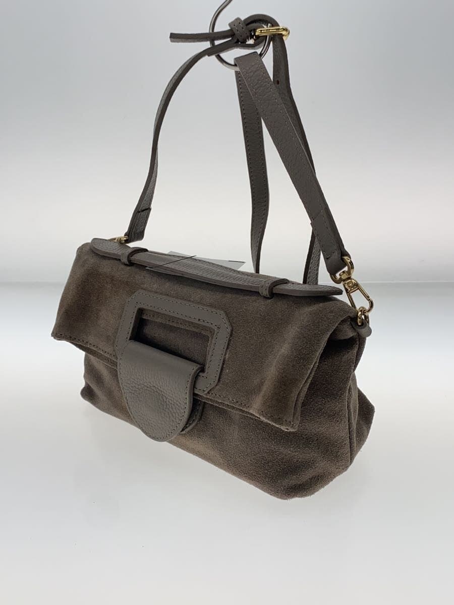 POPCORN Shoulder Bag Leather GRY 2