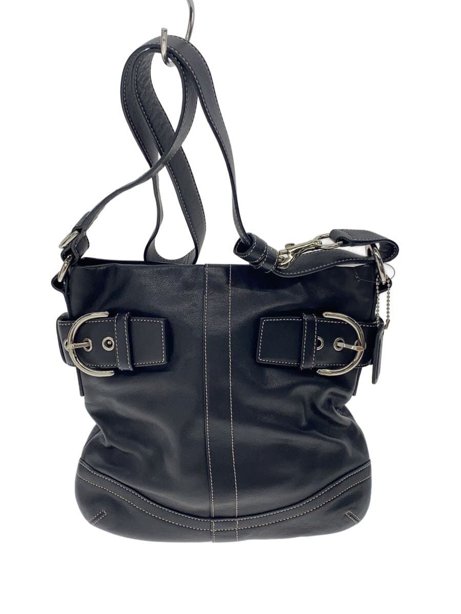 COACH Leather Soft Duffle_White Leather BLK