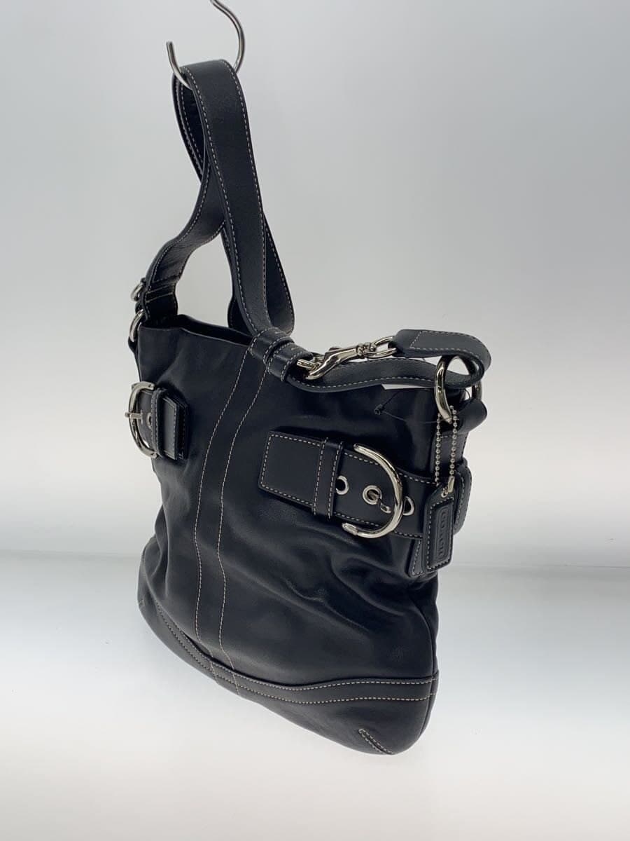 COACH Leather Soft Duffle_White Leather BLK 2