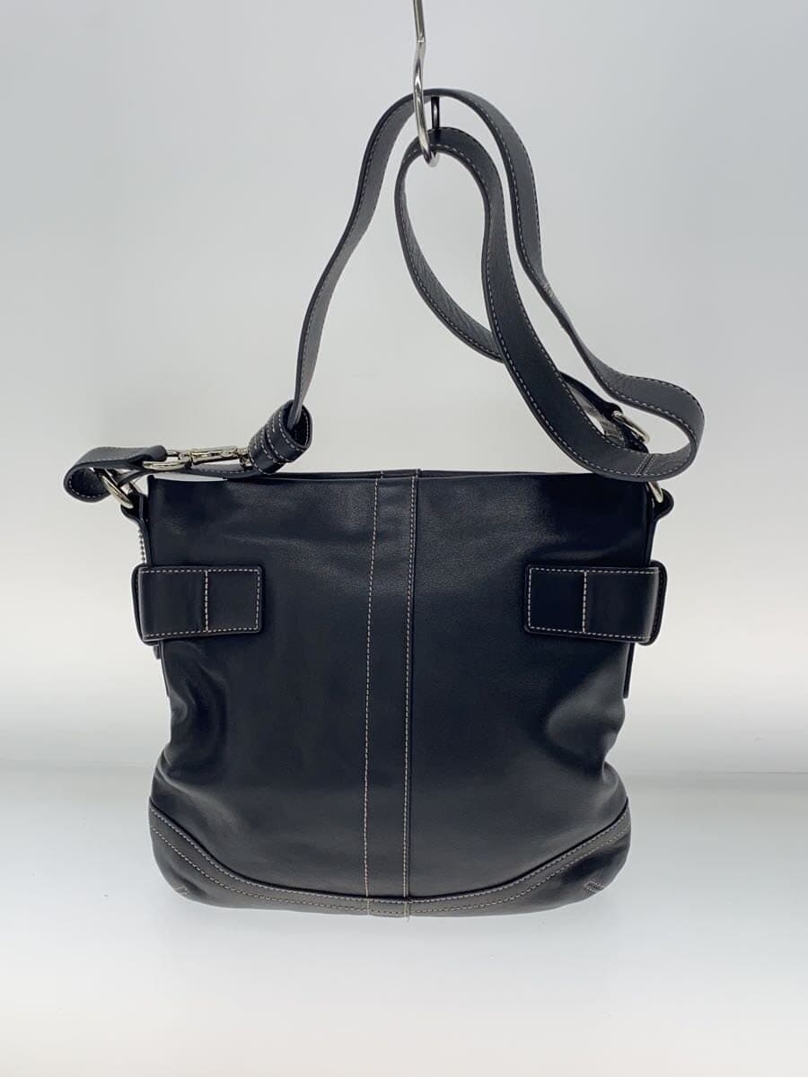 COACH Leather Soft Duffle_White Leather BLK 3