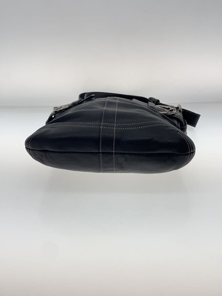 COACH Leather Soft Duffle_White Leather BLK 4