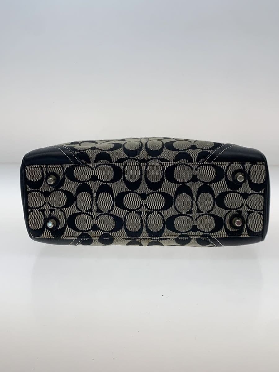 COACH Medium Carryall Signature Black Leather Canvas BLK 8K06 4