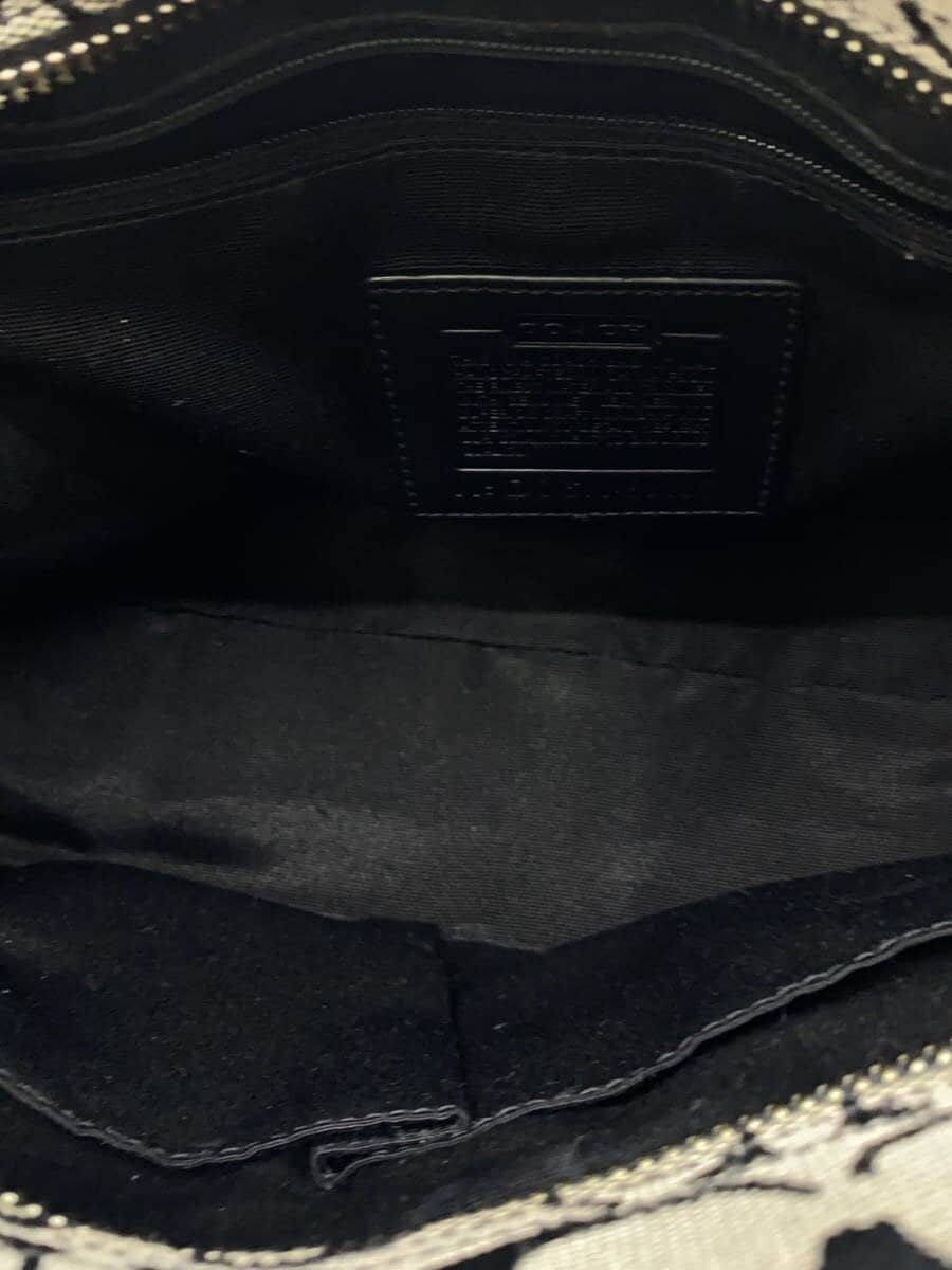 COACH Medium Carryall Signature Black Leather Canvas BLK 8K06 6