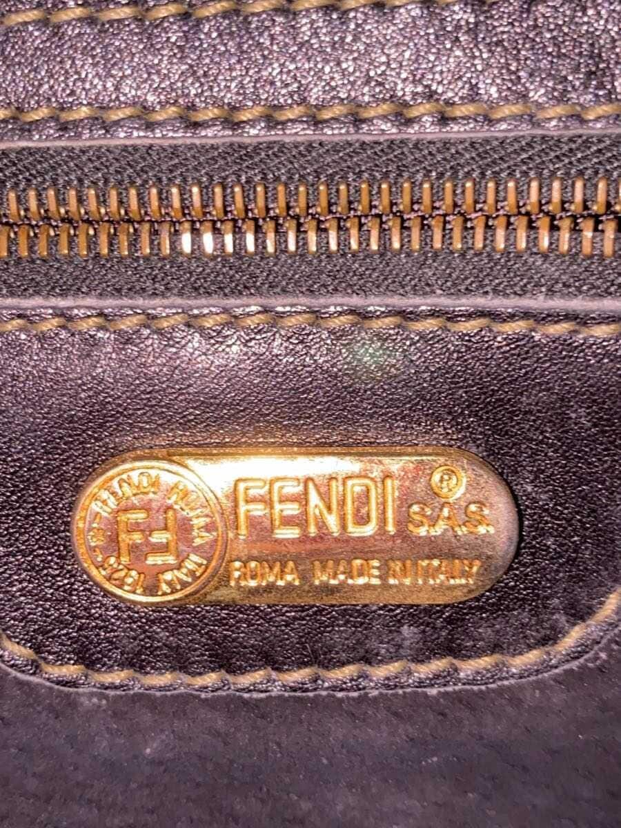 FENDI bag leather black plain 14594 4
