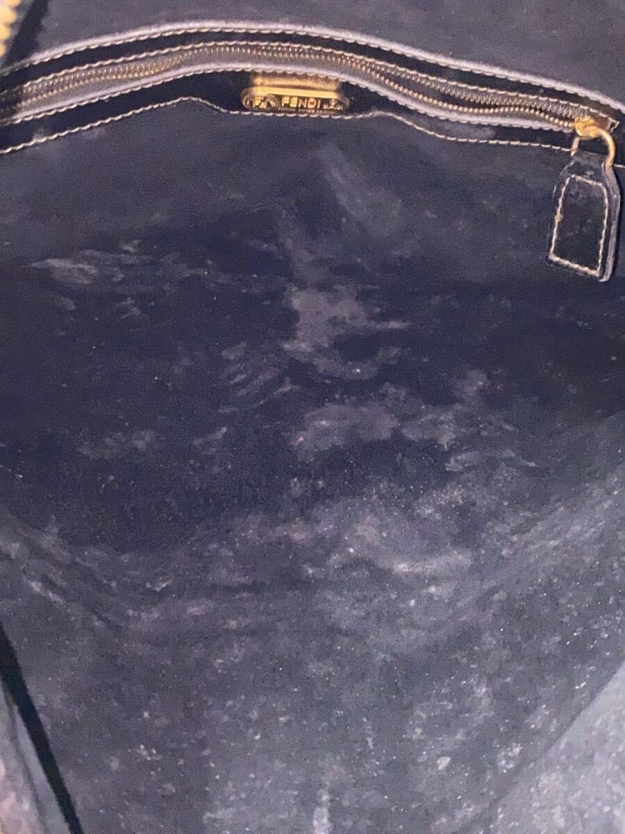 FENDI bag leather black plain 14594 5