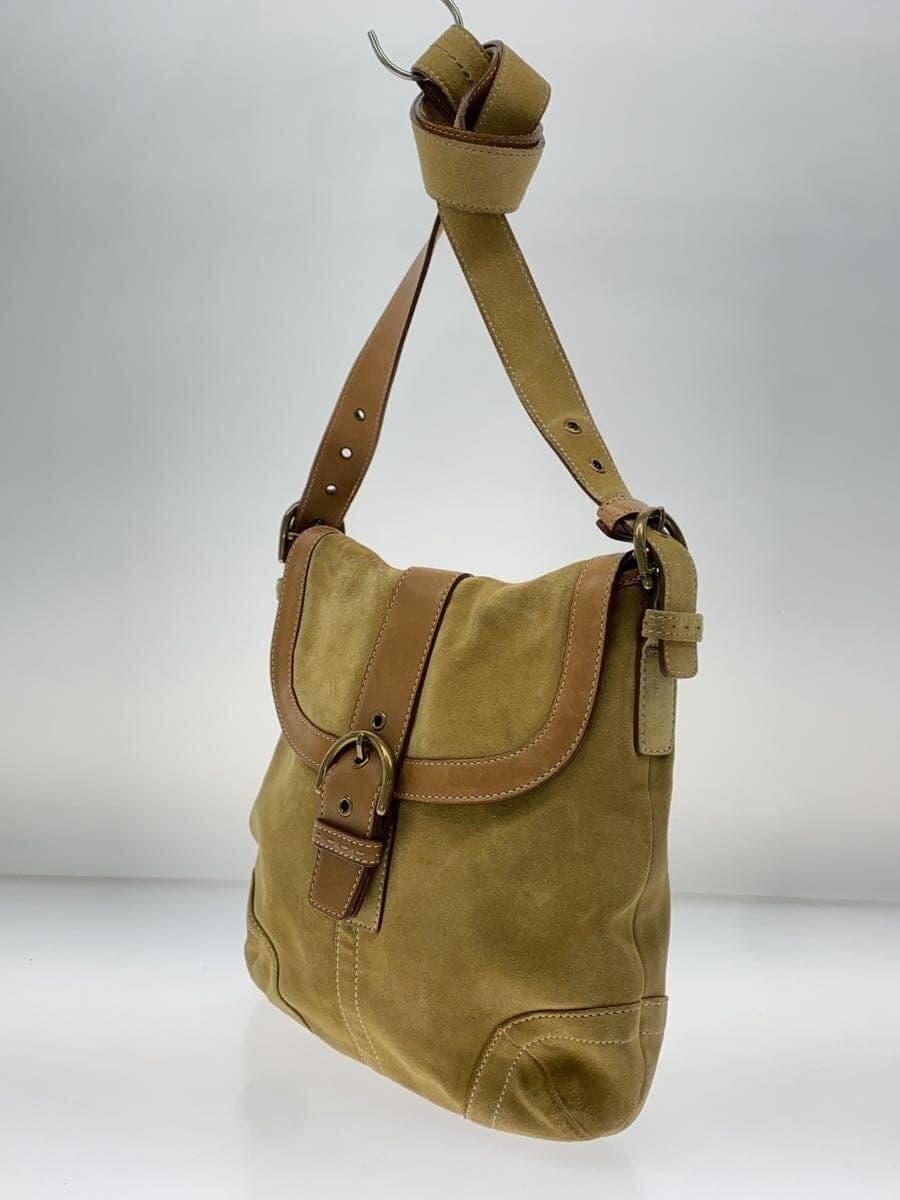 COACH Shoulder Bag Suede CML Plain 9678 2