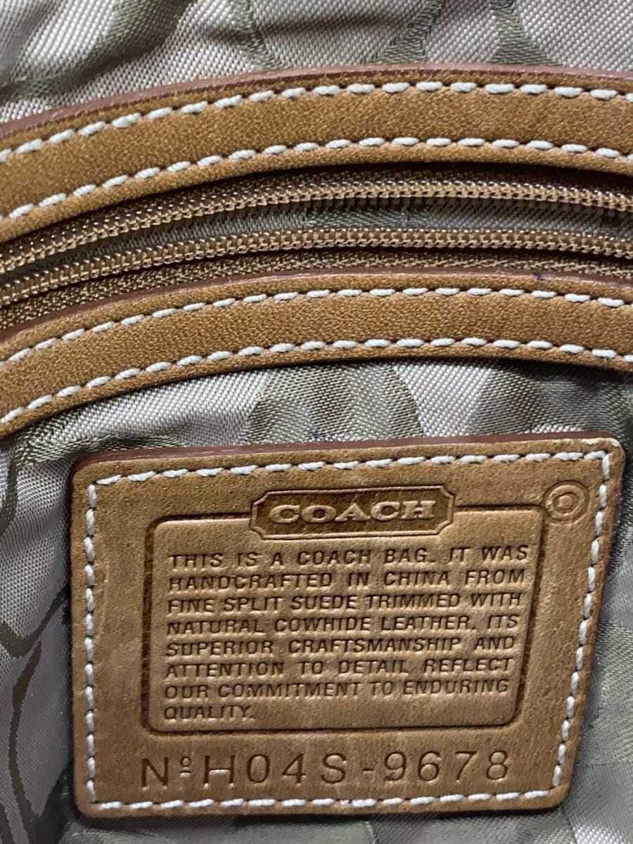 COACH Shoulder Bag Suede CML Plain 9678 5