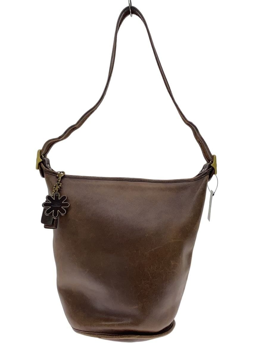 COACH shoulder bag leather BRW plain 9085