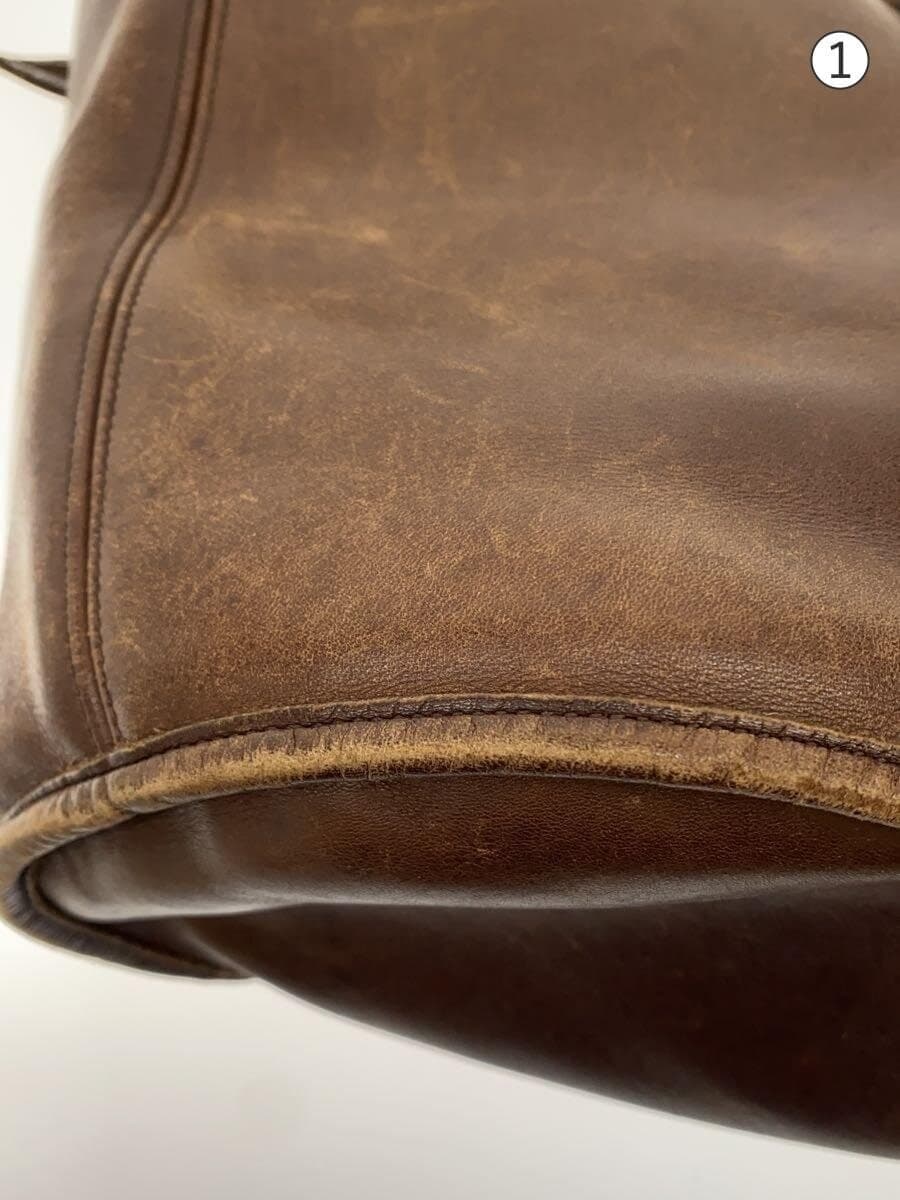 COACH shoulder bag leather BRW plain 9085 7