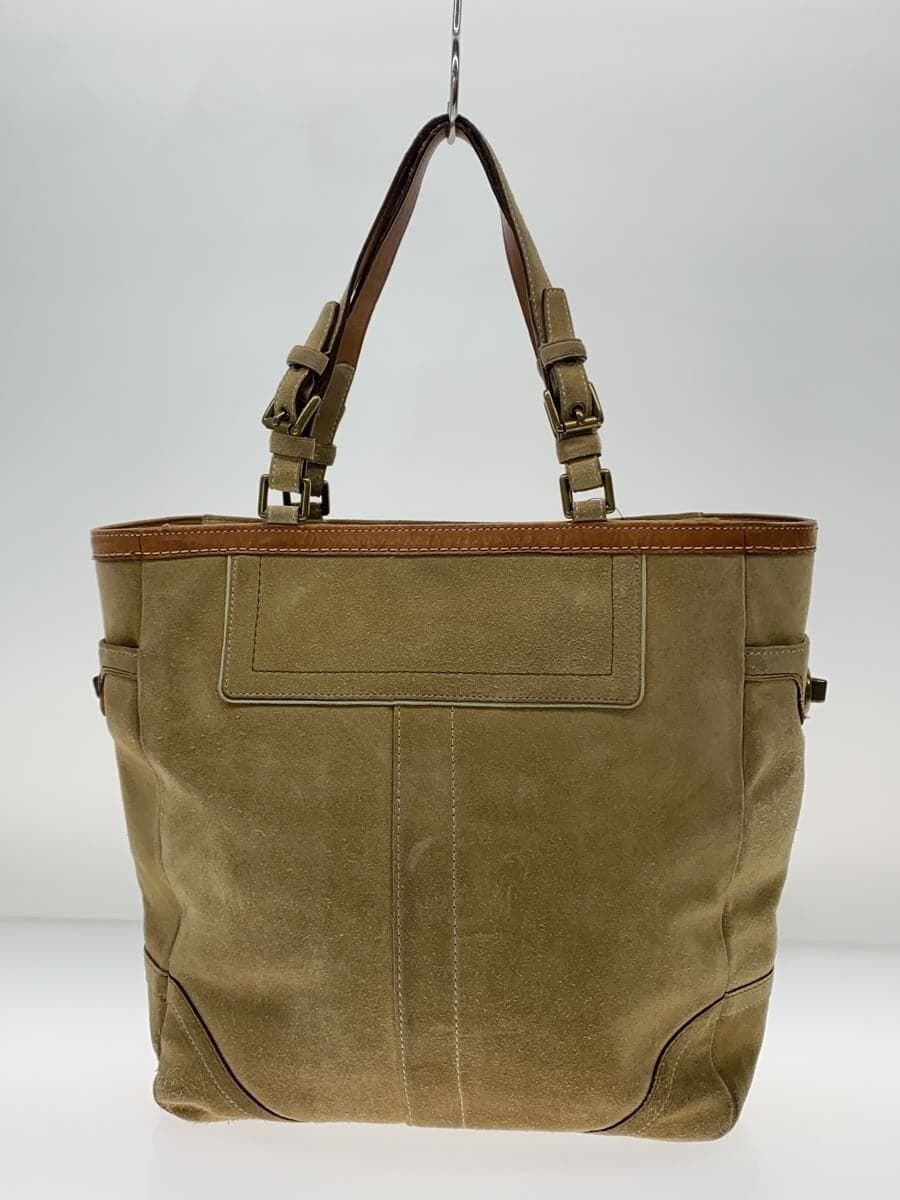 COACH Tote Bag Suede CML Plain 8B04 3