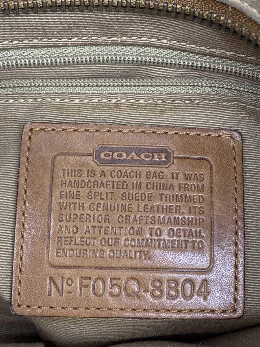 COACH Tote Bag Suede CML Plain 8B04 5