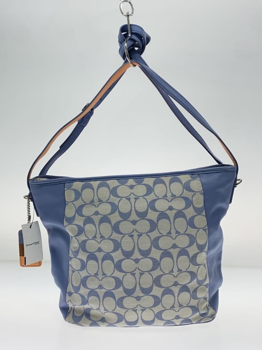 COACH Shoulder Bag Weekend Legacy Canvas BLU 23488 3