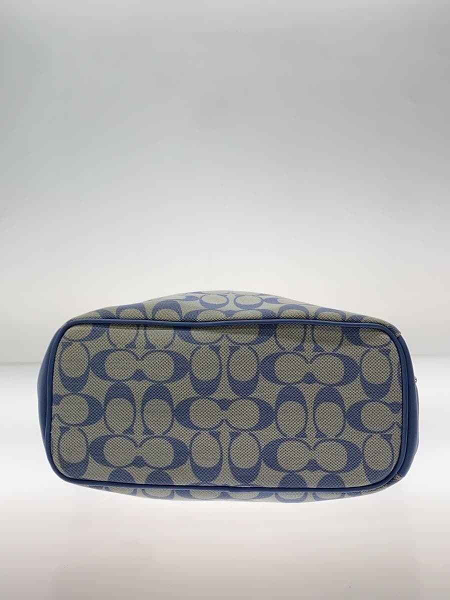 COACH Shoulder Bag Weekend Legacy Canvas BLU 23488 4