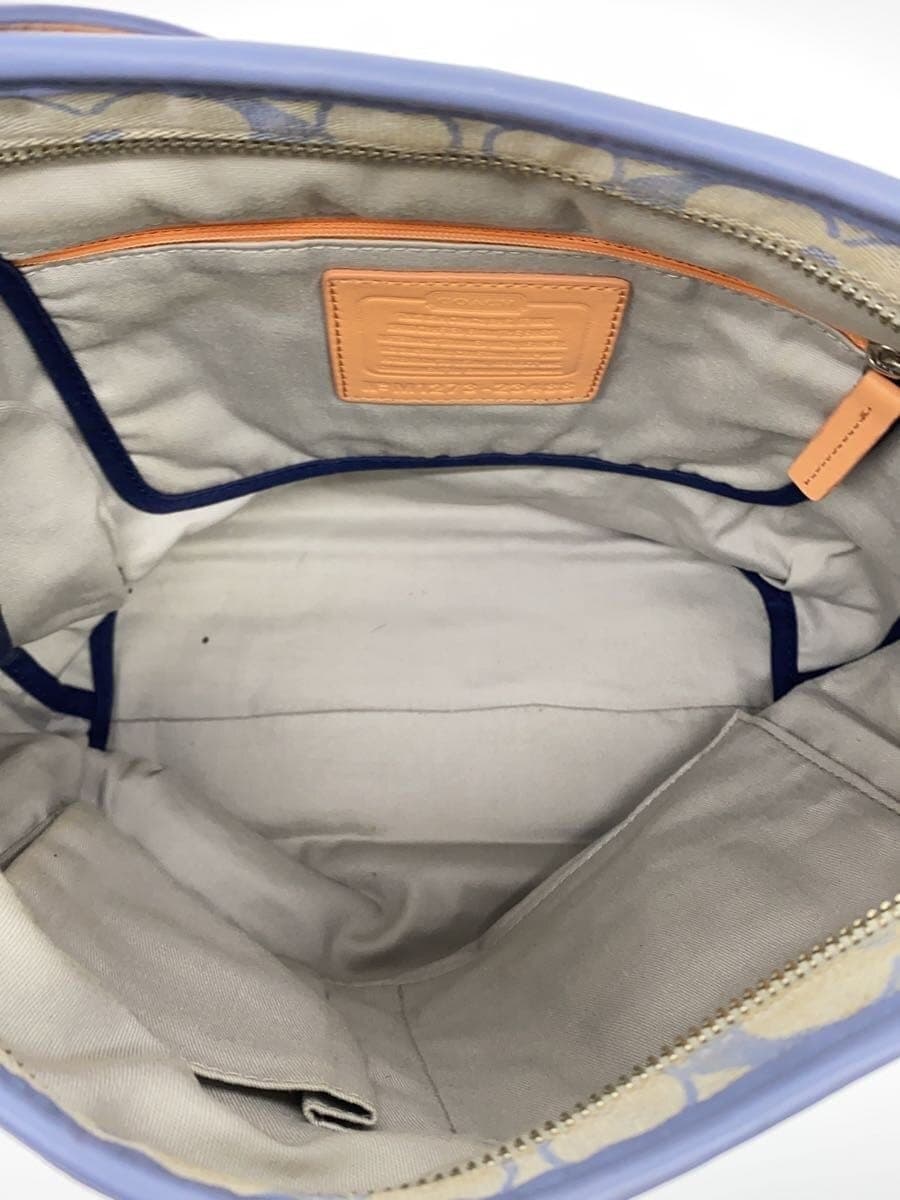 COACH Shoulder Bag Weekend Legacy Canvas BLU 23488 6