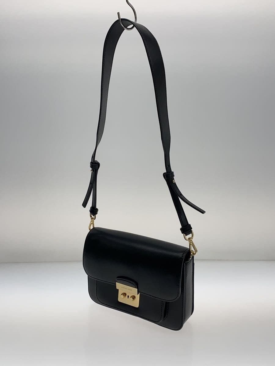 MICHAEL KORS Shoulder Bag Leather Black Plain 2