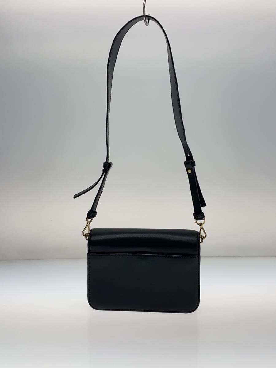 MICHAEL KORS Shoulder Bag Leather Black Plain 3