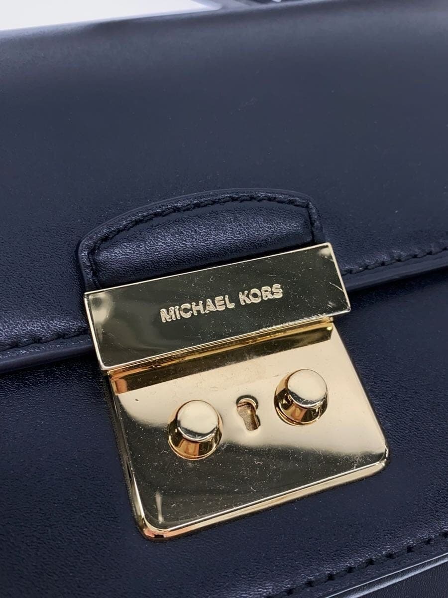 MICHAEL KORS Shoulder Bag Leather Black Plain 5